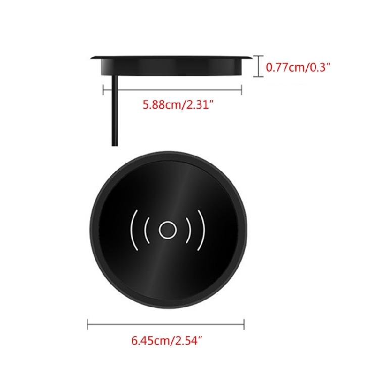 15W Built in Desktop Wireless Charger Embedded Desktop Furniture Fast Wireless