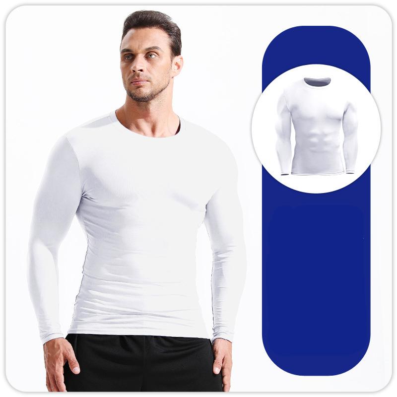 Herre treningsskjorter Basketball Sportsklær Løping Yoga Langermet T-skjorte Undertrøye Sykling Treningstopp S M L XL 2XL 3XL