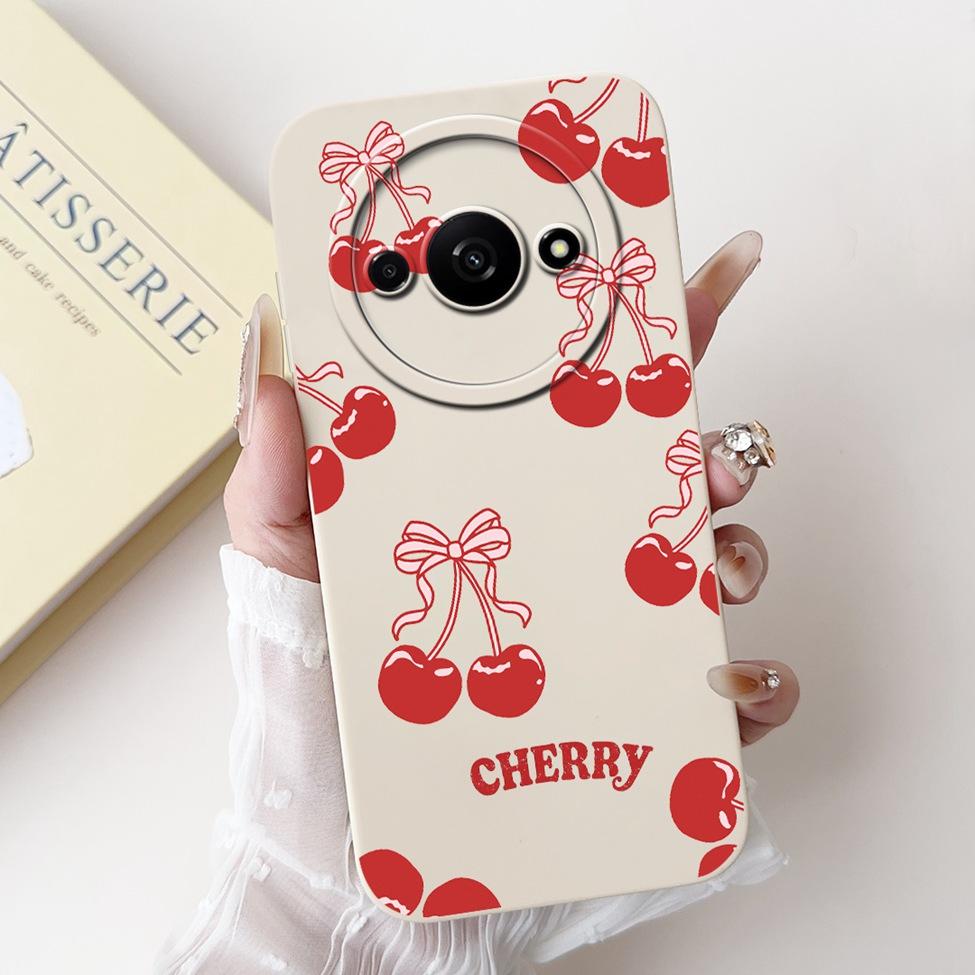For Redmi A3 4G Phone Case For Xiaomi Poco C61 Cover Silicone Luxury Fashion Flowers Kawaii Cute Cat Painted Shockproof Bumper