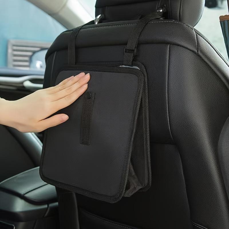 1Pc Durable polyester car trash can, foldable and portable multifunctional seat, back hanging storage bag, car storage bag