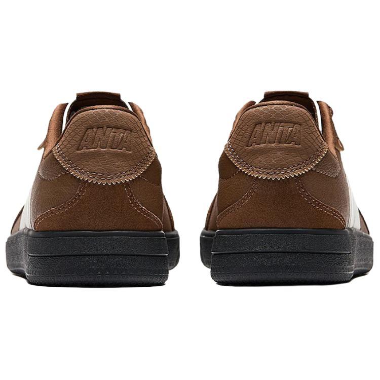 Anta Fashionable Versatile Trendy Minimalist Durable Supportive Low-Top Skate Shoes Men Sneakers Brown White 912548019-3