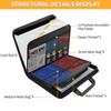 Fireproof Expanding File Folder Zipper Closure Waterproof Accordion File Organizer Space Saving Multi Pockets A4 Files Briefcase