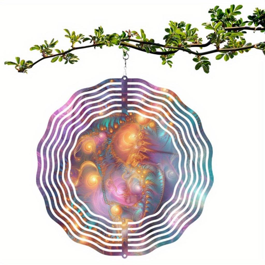 10 Inch Rotating Wind Chime for Outdoor Garden Decor 360 Degree Spinning Hanging Ornament Perfect Gift for Spring Summer Housewarming