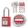 Cable Lockout Hasp Adjustable 6mm 0.24in Diameter 38mm 1.5in Length 4 Holes Stainless Steel
