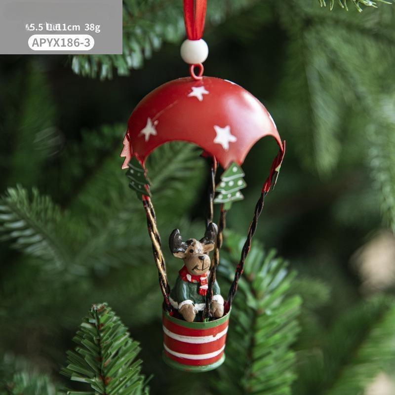 Christmas Tree Decorations, Christmas Hot Air Balloons, Parachute Pendants, Creative Christmas Decorations, Christmas Tree Pendants