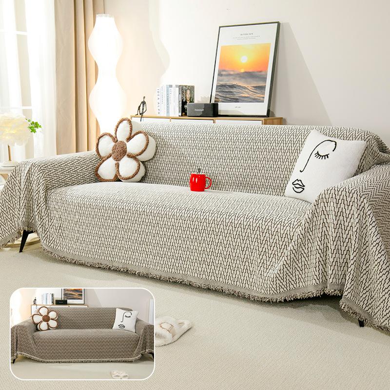 Chenille Sofa Towel Anti-Scratching Four Seasons Universal Sofa Cover Towel High Sense Light Luxury and Simplicity Non-Slip Sofa Cover