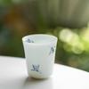Pure hand-painted Phalaenopsis Ercai cover bowl retro underglaze color household ceramic Kung Fu tea set tea bowl teapot teacup