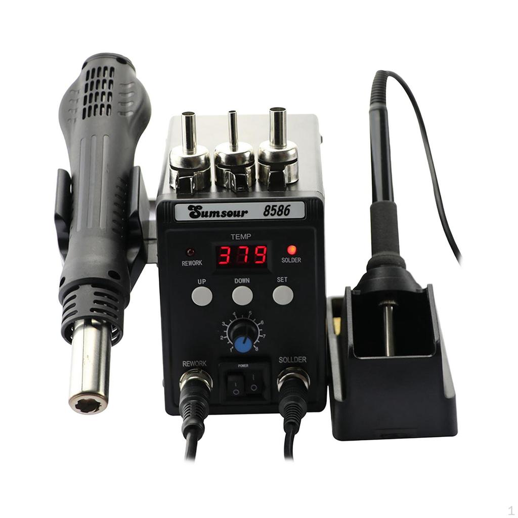 60W Soldering Iron Station Electric Welding Tool for DIY Repairs Maintenance Argent