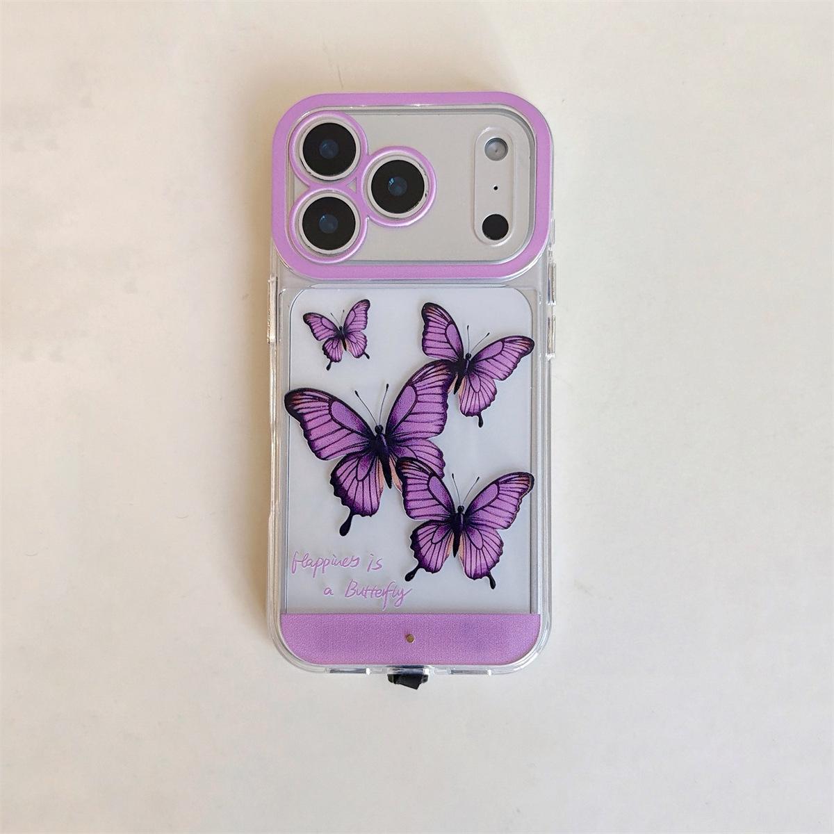 Purple Butterfly Phone Case for iPhone 11-15, 12-14, & 16-17 PROMAX iPhone 12 Pro Max