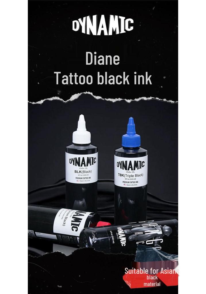 Set de Tintas Dinámicas para Tatuajes: Pigmentos Triple y Totem Negro, Negro Congo y Blanco