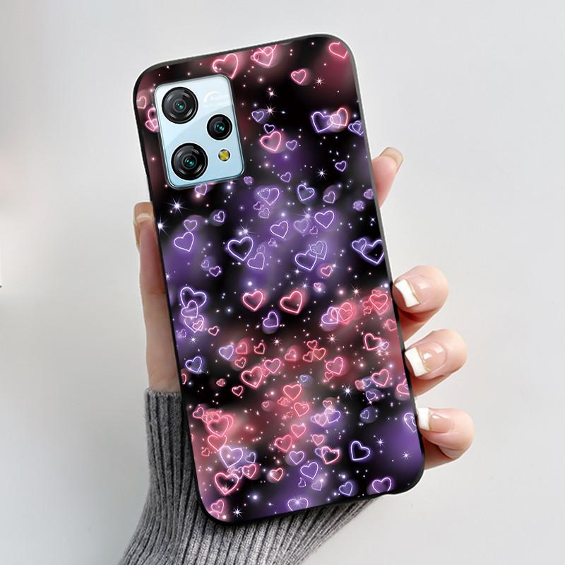 For Blackview A53 Case Blackview A53 Pro Back Cover Luxury Cute Love Rabbit Funny Black TPU Soft Silicone Protective Phone Case