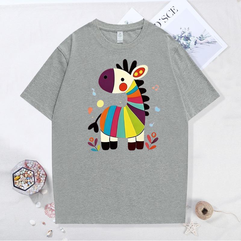 Chinese New Year Family T-Shirts: Year of the Horse Red Zodiac Design, Matching for Parent-Child Festive Party.