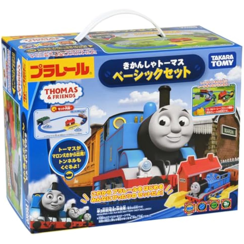 Takara Tomy “Plarail Thomas the Tank Engine Basic Set” Train Train Toy 3 Year Old and Over Toy Sa...