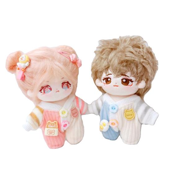 Roupas de boneca de pelúcia para roupas de bonecas de algodão Acessórios para bonecas de 10 cm Presente de aniversário de Natal para crianças Amigos