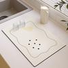 Small Fresh Kitchen Countertop Mat Dirt Resistant Heat-resistant Heat-insulating Pad Water Absorbing Quick Drying Anti Slip Pad