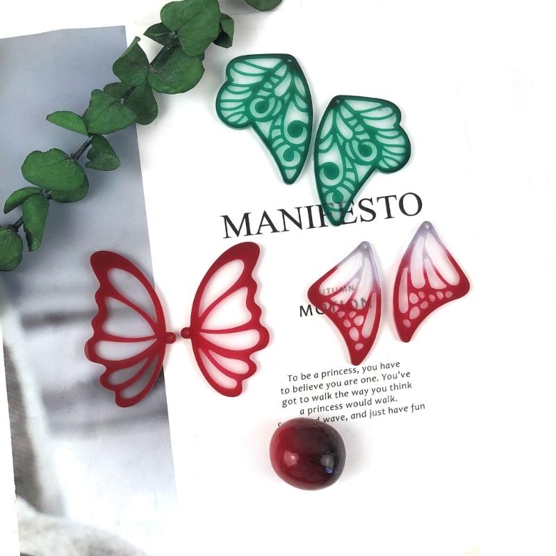Earring Pendant Resin Molds Silicone Mold Butterfly Pendants Epoxy Crafts Jewelry Making Casting Mould Keychain Molds