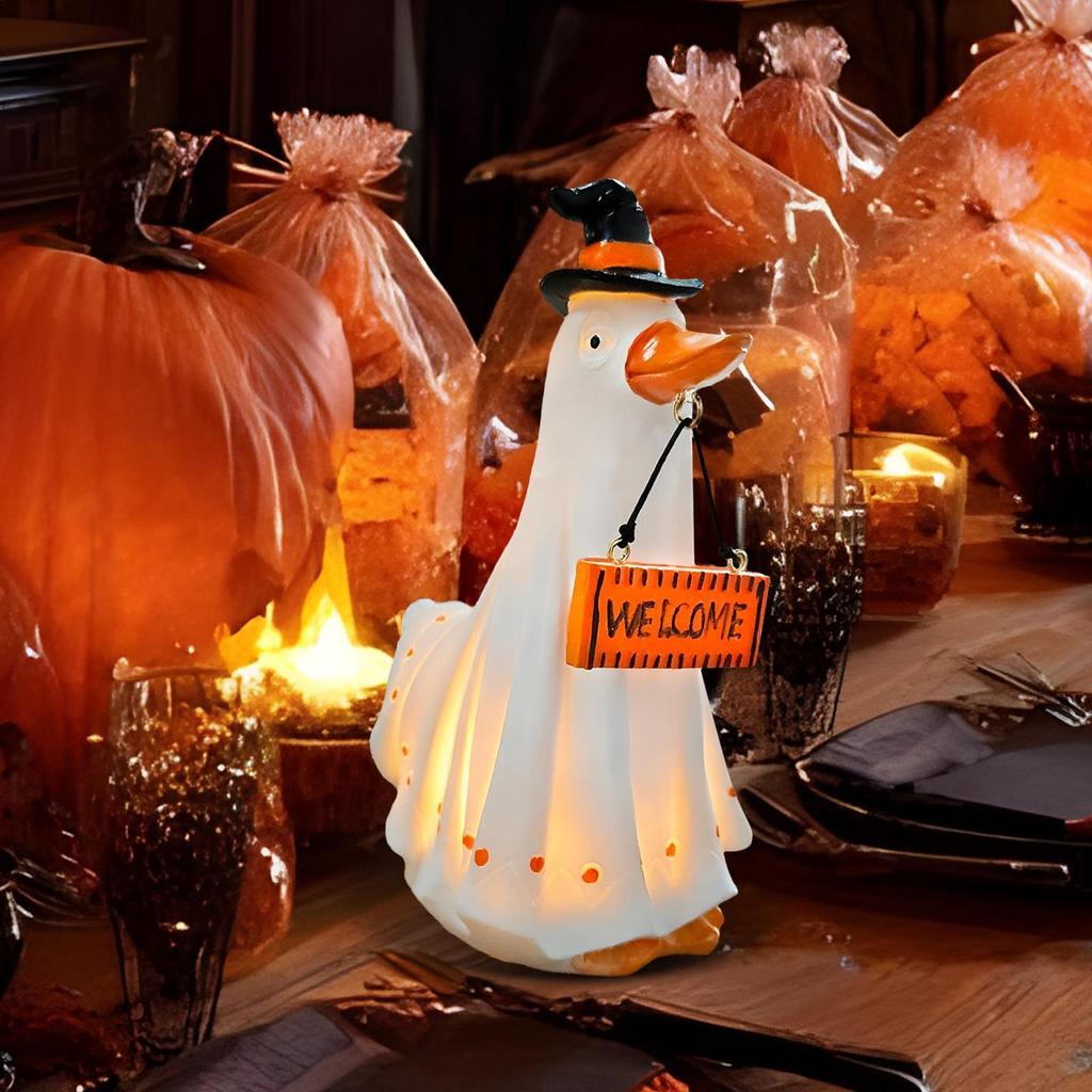 Halloween Figurines Spooky Resin Ghost Animal Statue Halloween Decorations Table Centerpieces for Mantel Haunted House Walkway