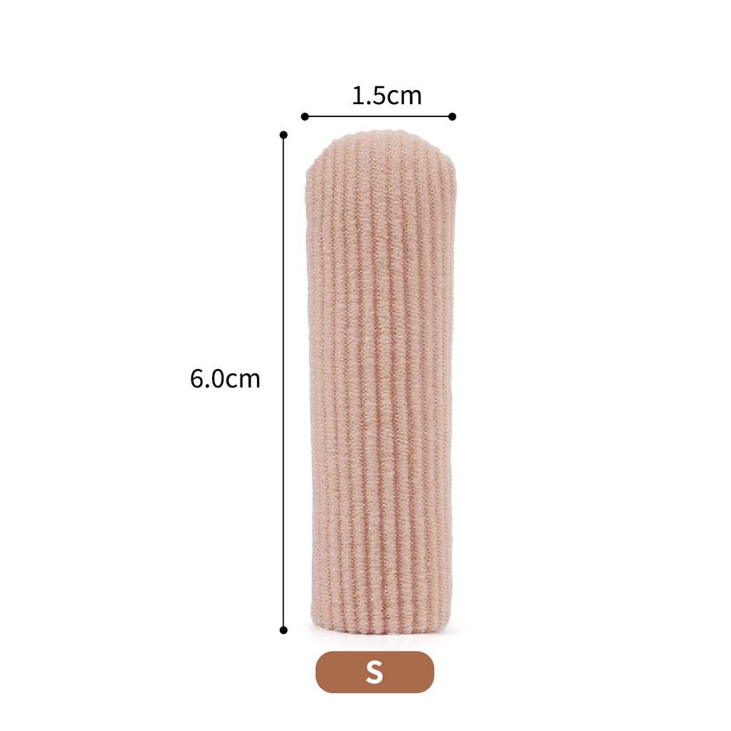 Closed-Toe Fibrous Cuttable Toe Protectors - Finger & Toe Anti-Chafing, Blister Prevention, Moisturizing & Corn Relief Sleeves