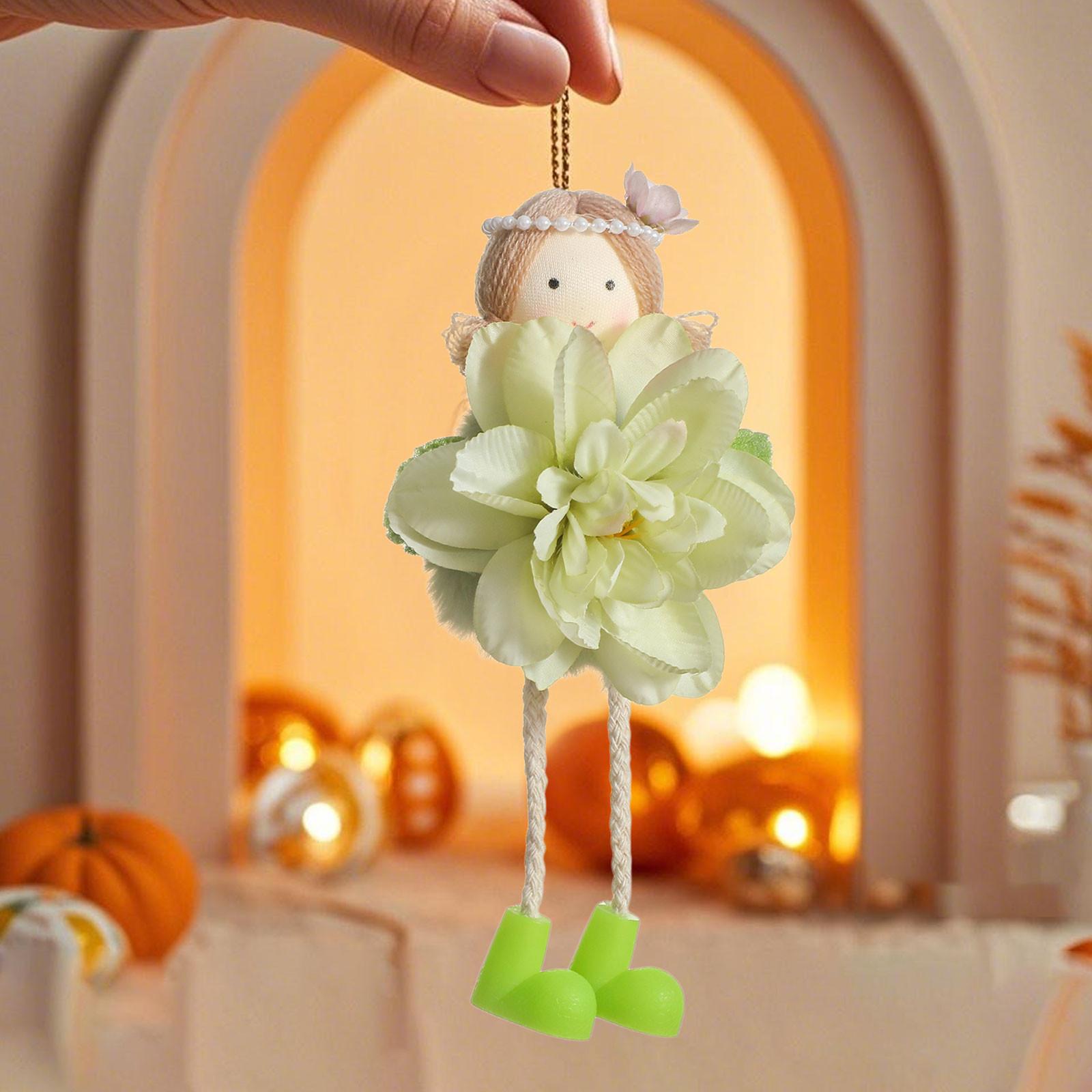 Christmas Festival Hanging Ornaments Flower Fairy Decor Ornaments Spring Colorful Flower Fairy Home Decor Gifts Pendant One Size