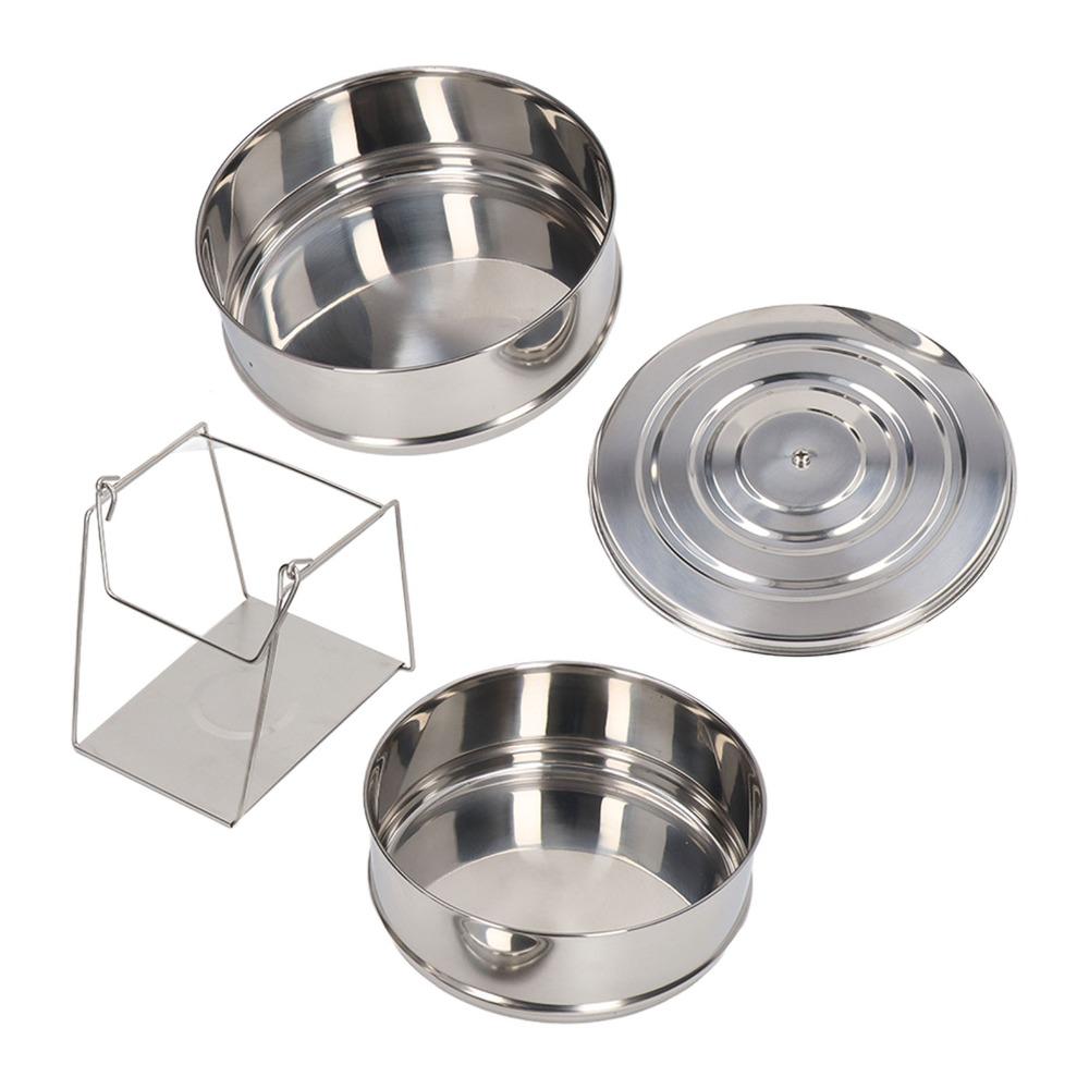 2-Tier Steam Pot 304 Stainless Steel Steaming Pot Durable Stackable Steamer  Pot-in-Pot Cooking