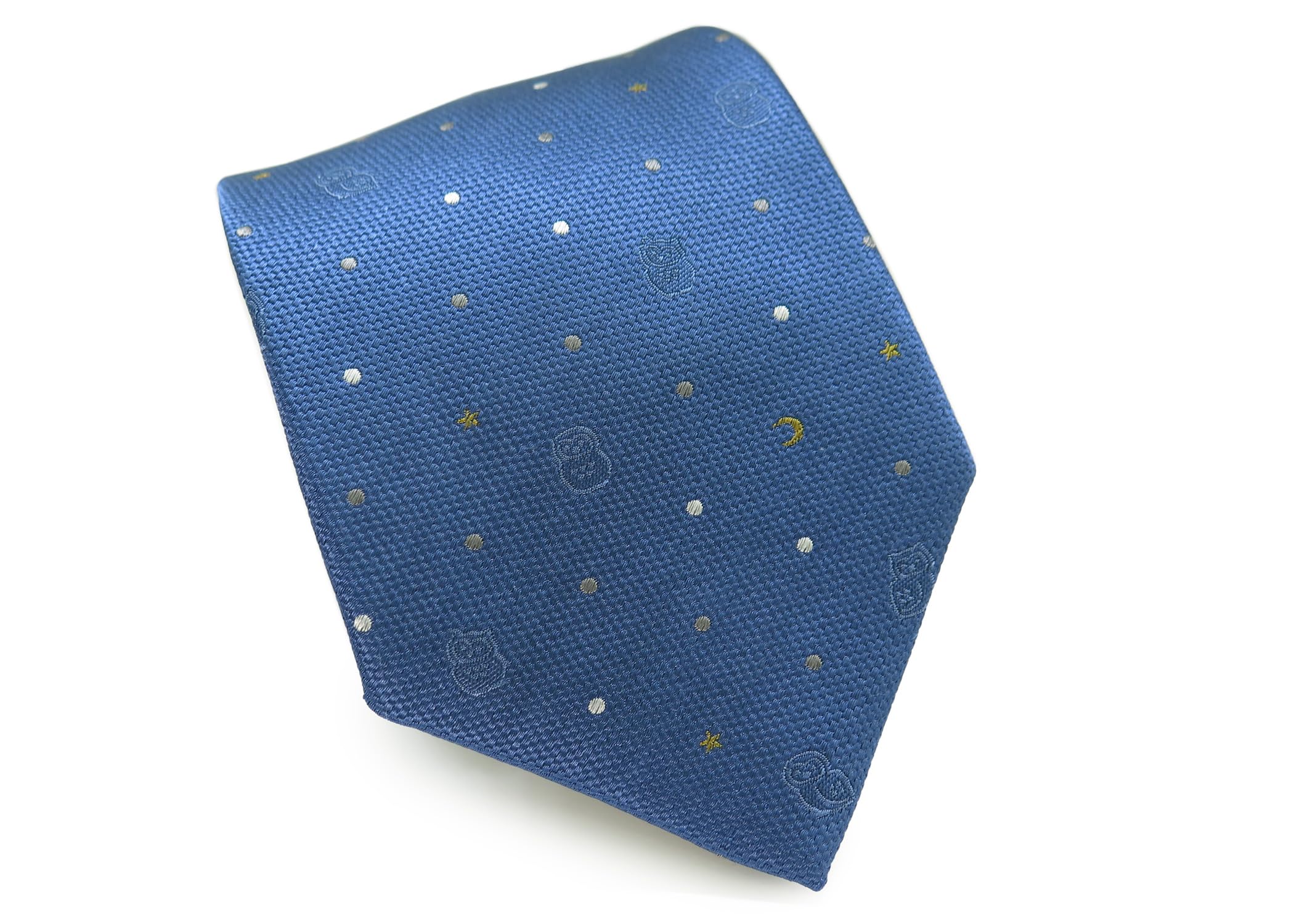 

SIMON CARTER Owl Dot Silk Tie (Blue)