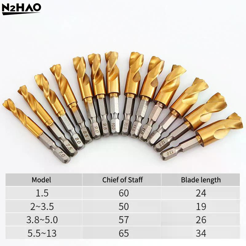 High Hardness 2-10MM Twist Drill Bit Hex Shank Ultra-short Hole Opener Stainless Steel Special Drill Wood Metal