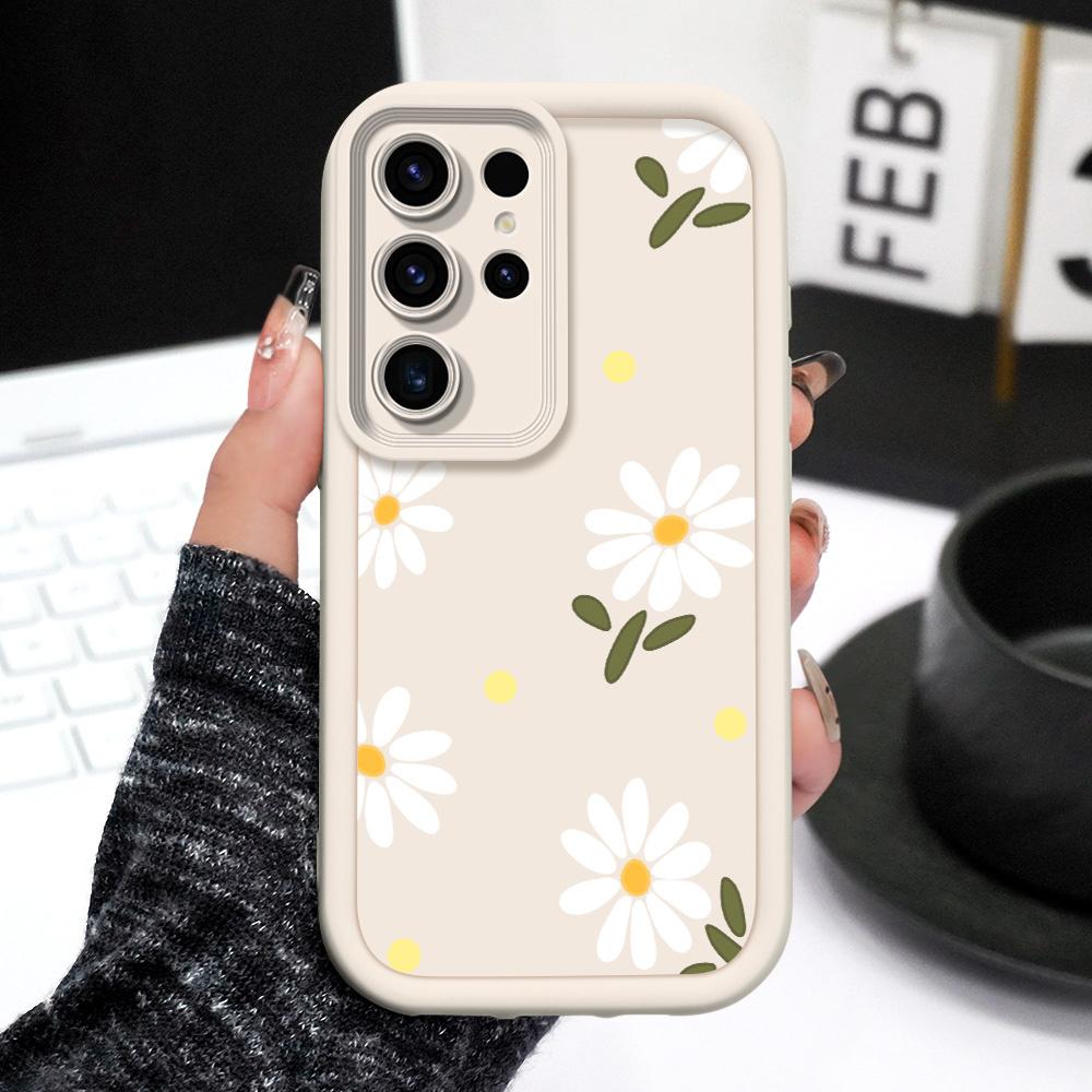 Falling Daisies Phone Case For Samsung Galaxy S23 S22 S21 S20 FE Plus Ultra Note 20 5G Staircase Soft Cover