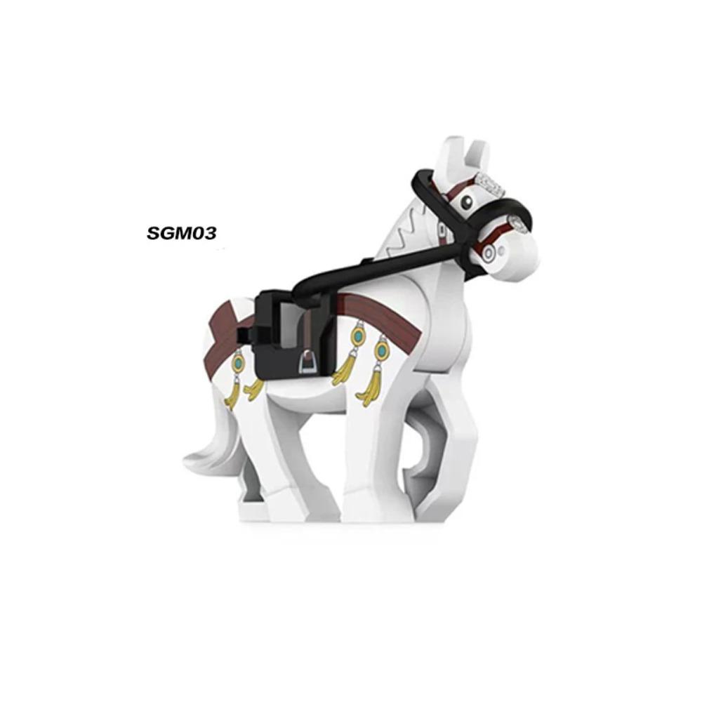 Military Building Blocks Solider Figures Mount War Horse Saddle Reins Adults Children Gifts Toys Animal Accessories Equipments
