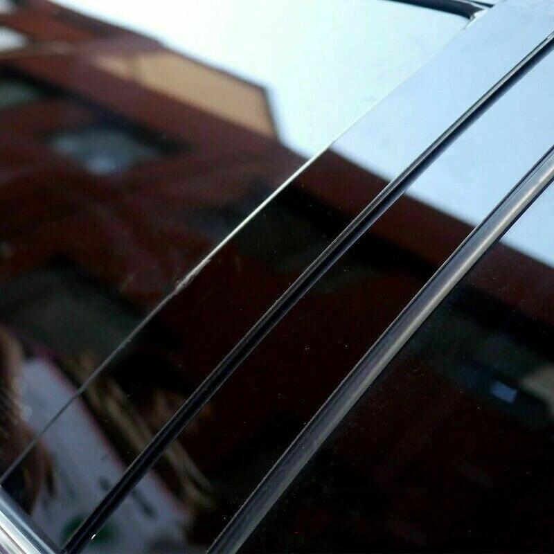 6Pcs Car Window Black Pillar Posts Door Moulding Trims Sticker Auto Exterior Decoration Accessories for VW Jetta 2019 2020 2021