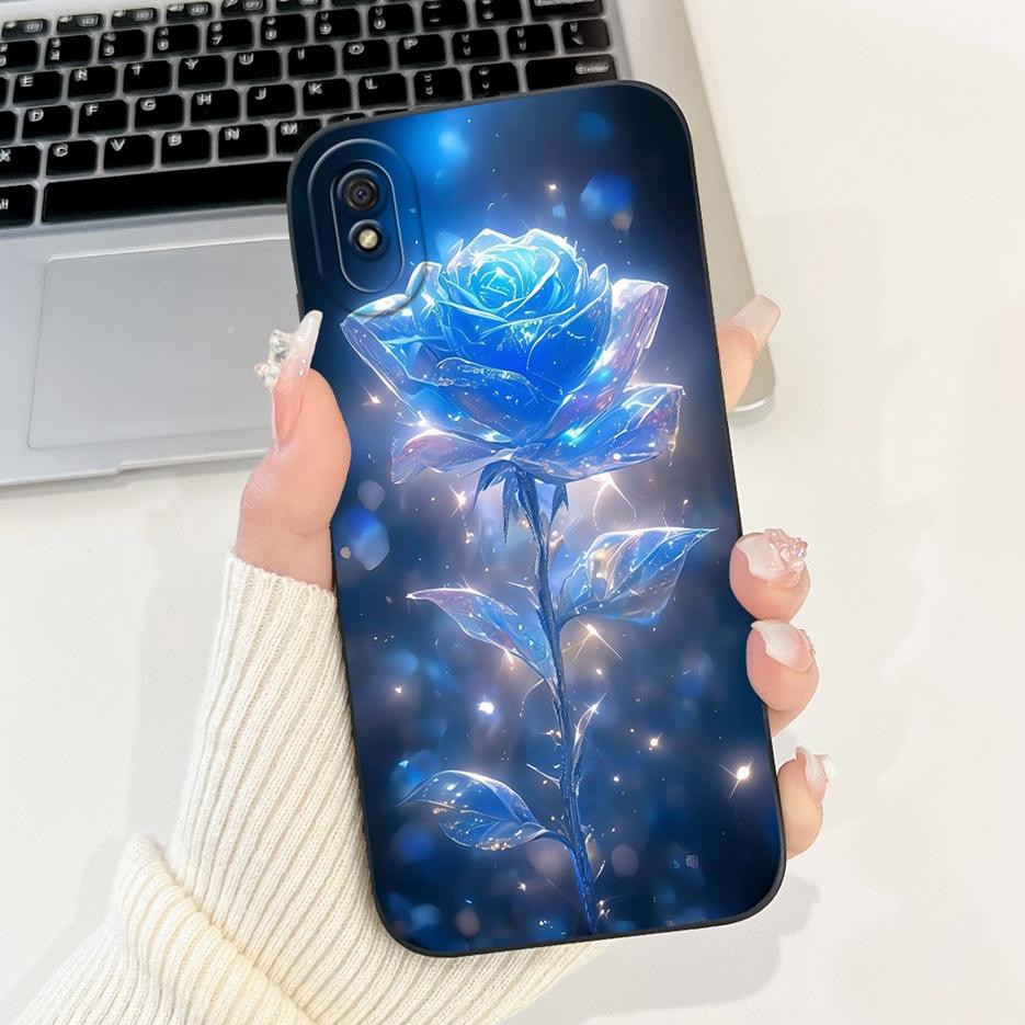 For Xiaomi Redmi 9A Case Luxury Flowers Candy Painted Cover 6.53'' Soft Silicone Phone Case For Redmi 9AT 9A Redmi9A Fundas Capa
