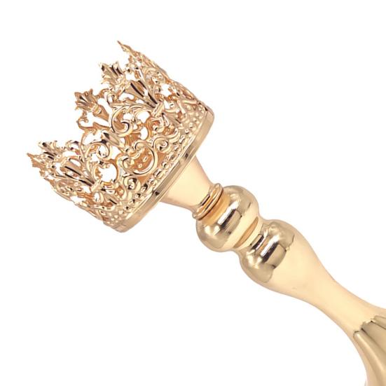 Huaqianguhh Candle Holder, European Style Crown Metal Candlestick, Decorative Holder for Dinner Room Table Centerpiece Mantel Wedding Party Decor