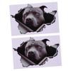 PLAFOPE 2pcs Car Sticker Car Decal Adorable Sticker Decoration Sticker Car Decoration Funny Sticker 3D Dog Pattern Sticker