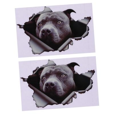 PLAFOPE 2 Adet Araba Çıkartması Araba Dekalı Sevimli Çıkartma Dekorasyon Çıkartması Araba Dekorasyonu Komik Çıkartma 3D Köpek Desenli Çıkartma