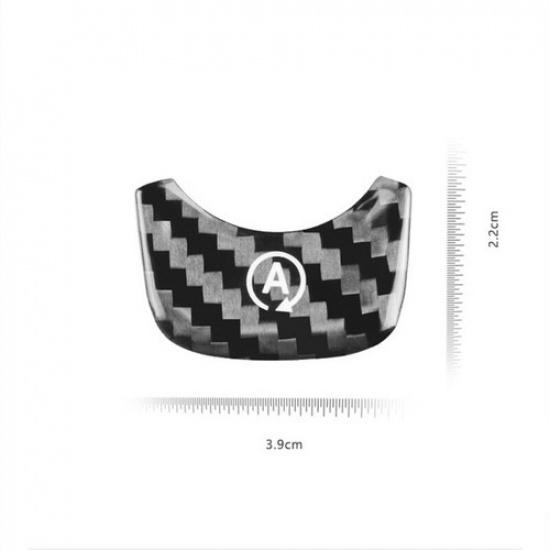 Black Carbon Fiber Car Engine Start Stop A Button Cover For Benz A B  +