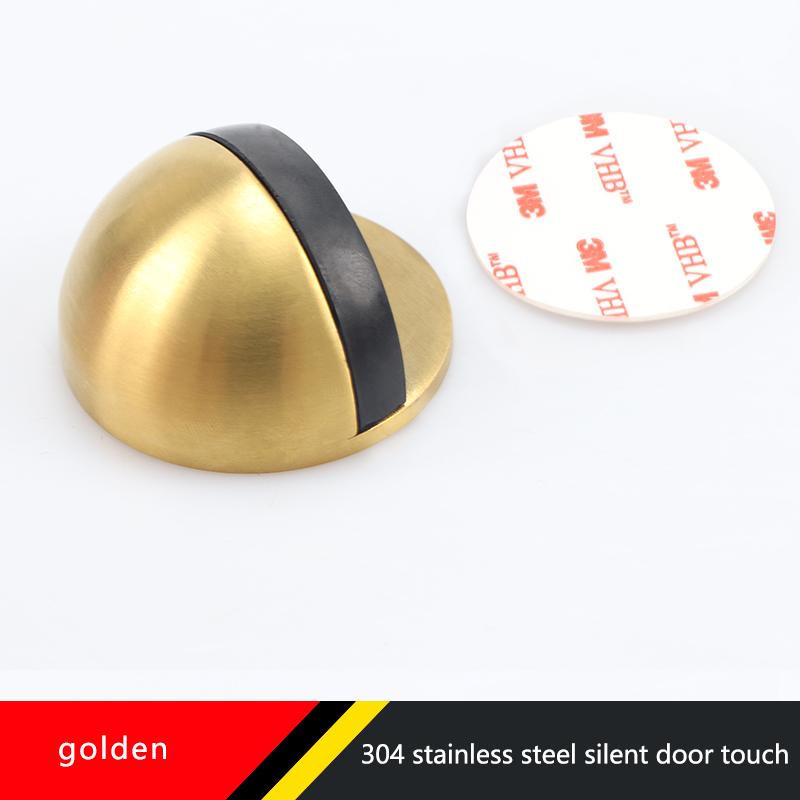 Steel Door Bump Free Punching Doorway Magnetic Suction Rubber Semicircle Anti-collision Door Area Suction Hardware Accessories