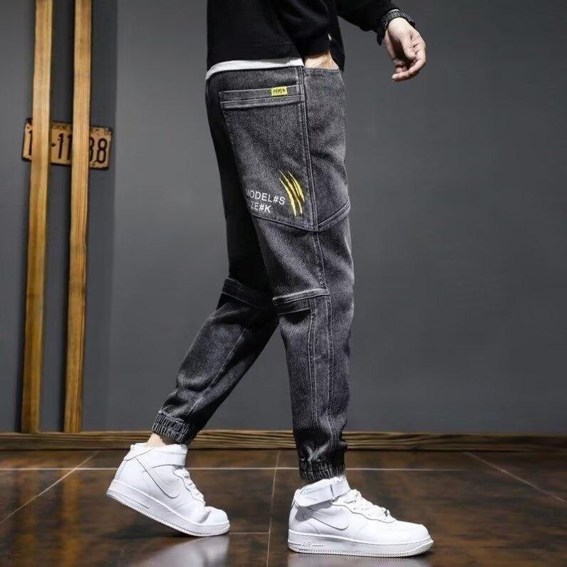 

Men s Jeans Winter-Autumn Cuffed Harlan Print Universal Daily XL сірий колір