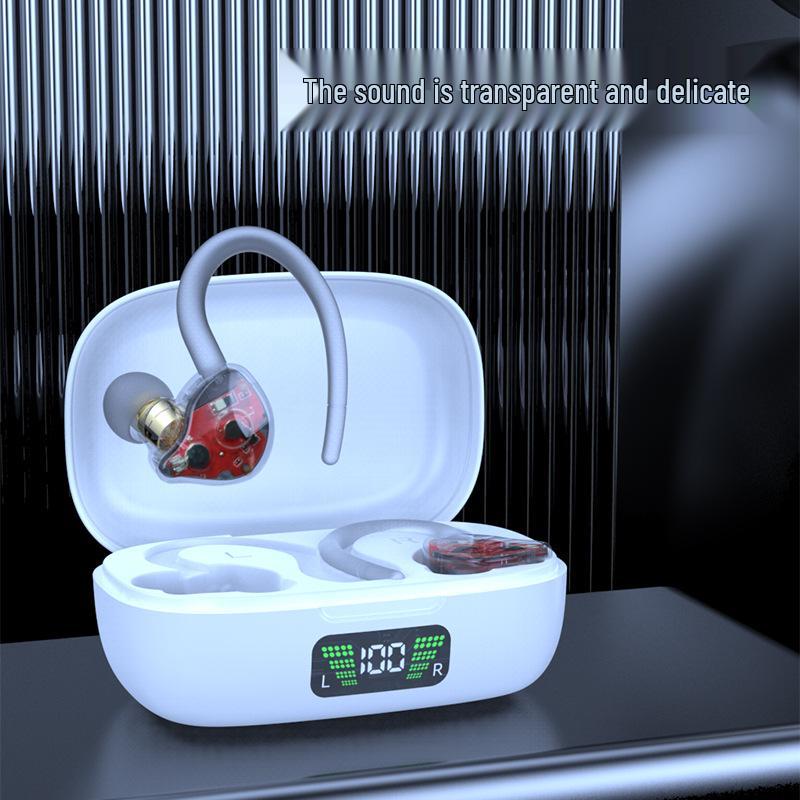 72 Sports TWS Noise-Cancelling Bluetooth Earbuds with Smart Touch, Digital Display, and Earhook Design