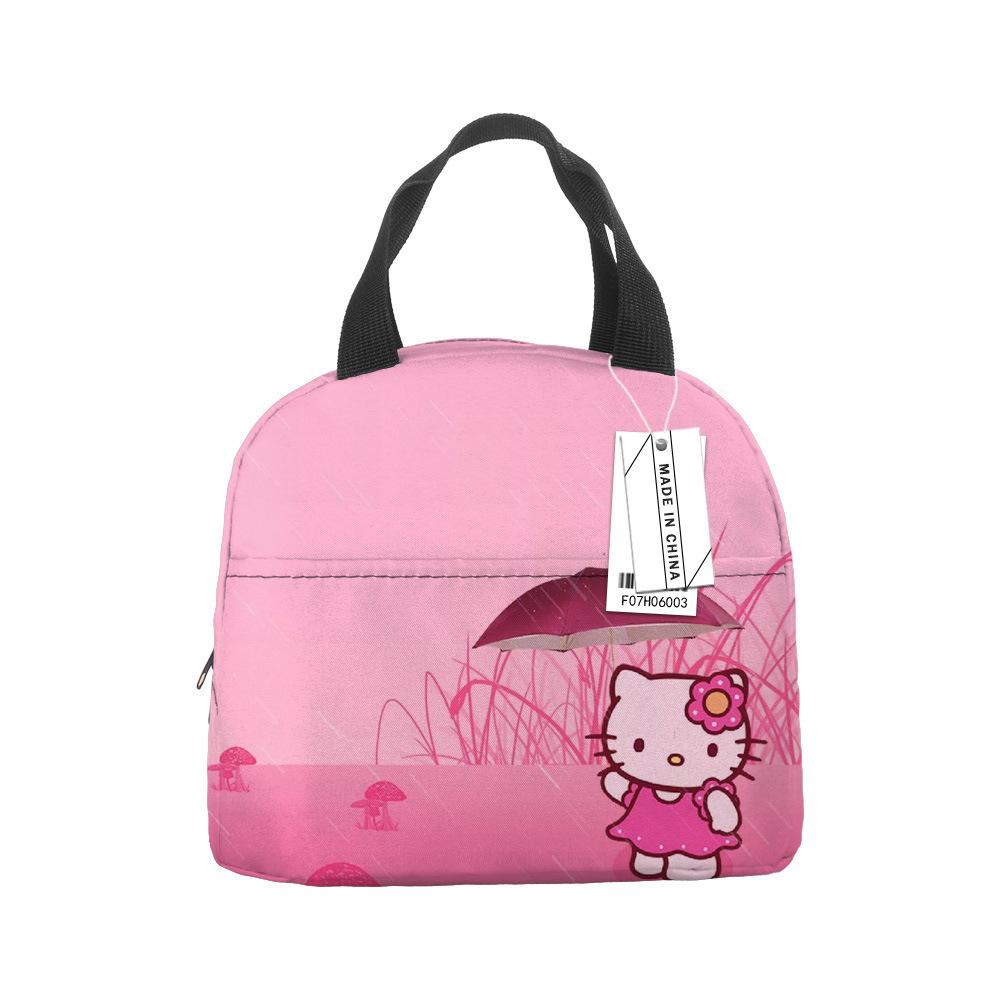 Hello Kitty Lunch Bag Large Capacity Rice Bag Bento Bag Tote Bag Waterproof Lunch Box Insulation Bag