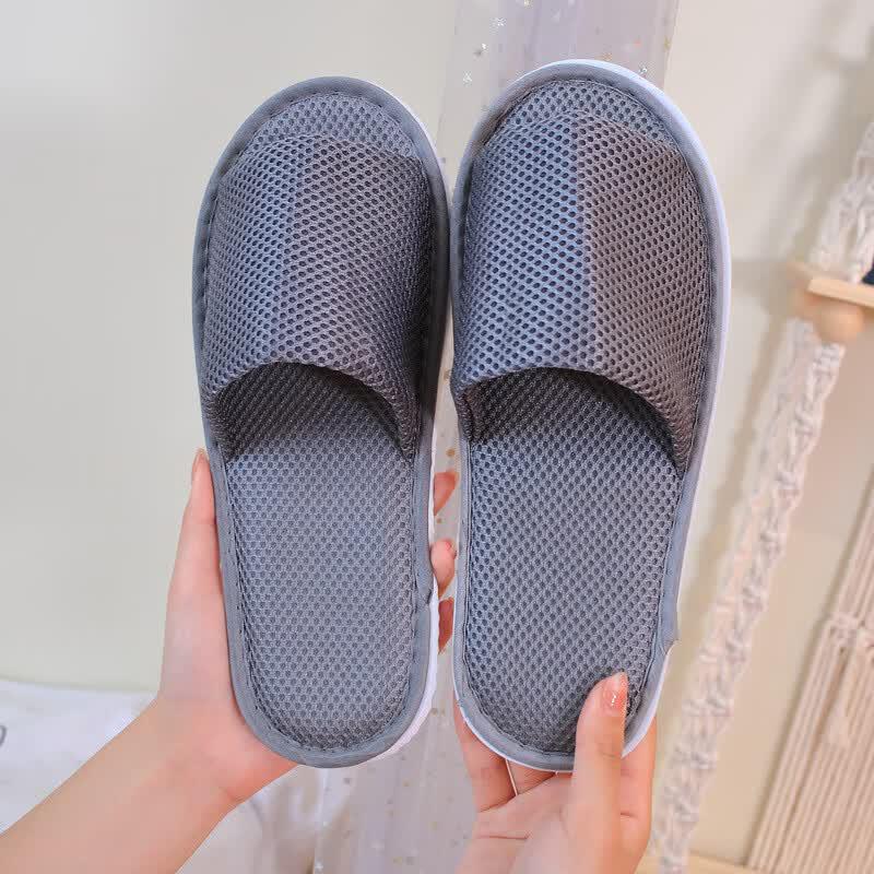 Ntoge 5-Pair Disposable Mesh Slippers серебристо-серый
