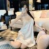 Ice and snow silk women's spring and summer suspender nightgown sexy sweet cute hanging skirt thin lace lace pajamas loungewear