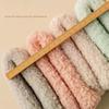 Women Men Slipper Socks Coral Plush Couples Winter Snow Solid Color Thickened Moonlight Chrismas Mid Tube Socks No Hair Loss