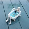 Halloween Decoration Skull Planter Bathtub Resin Crafted Plant Container For Home Office Or Garden