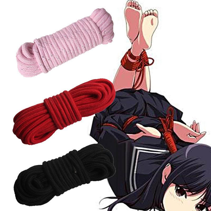 5m 10m Soft Cotton Bondage Rope Strap Restraints Fantasy Sex Fun Adult Fantasy Sexy Toy Tie Passion Rope Adult Games For Couple SM