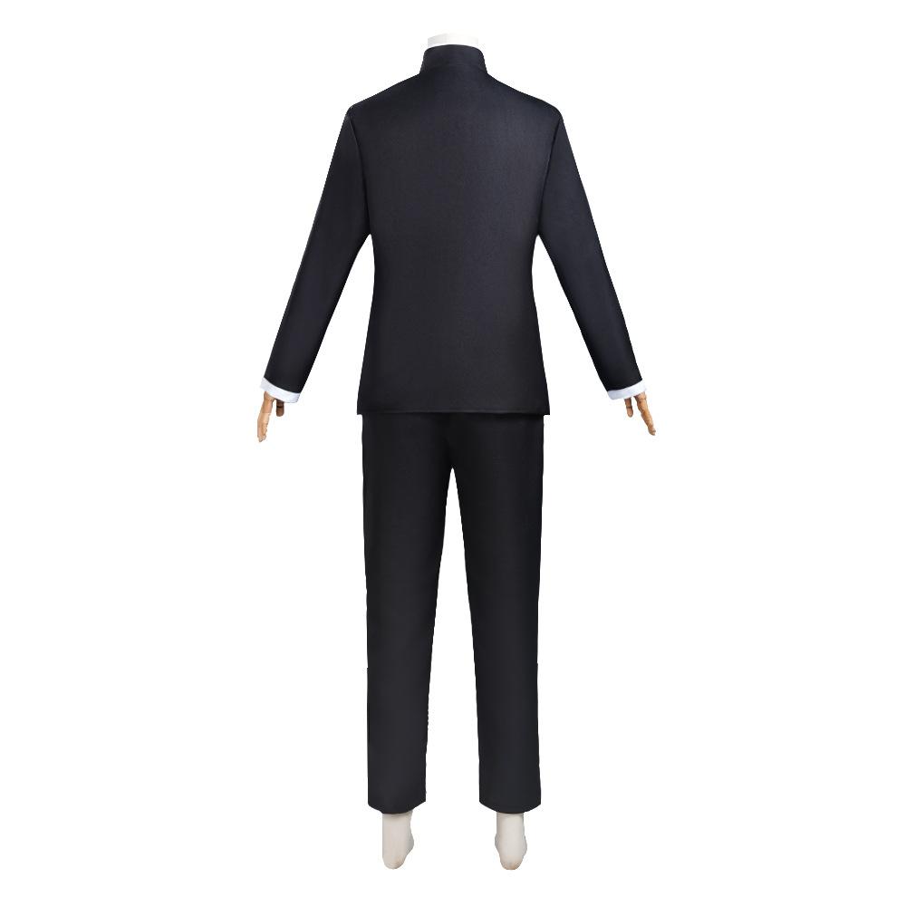 Ken Takakura Cosplay Costume Wig Anime Dandadan Okarun School Uniform Black Jacket Pants Gakuran Glasses Halloween Party Men