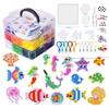 1SET Hot-selling Ocean Series Pindou 24-Color Deluxe Set Children's DIY Puzzle Parent-Child Dinosaur Pindou