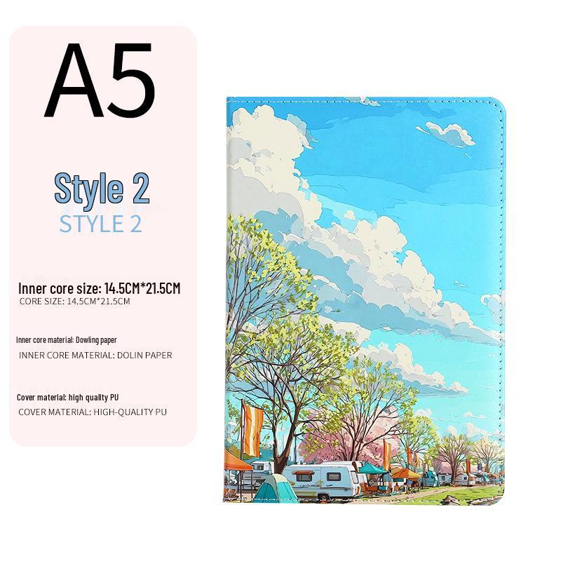 3D Oil Painting Landscape A5 Notebook Journal