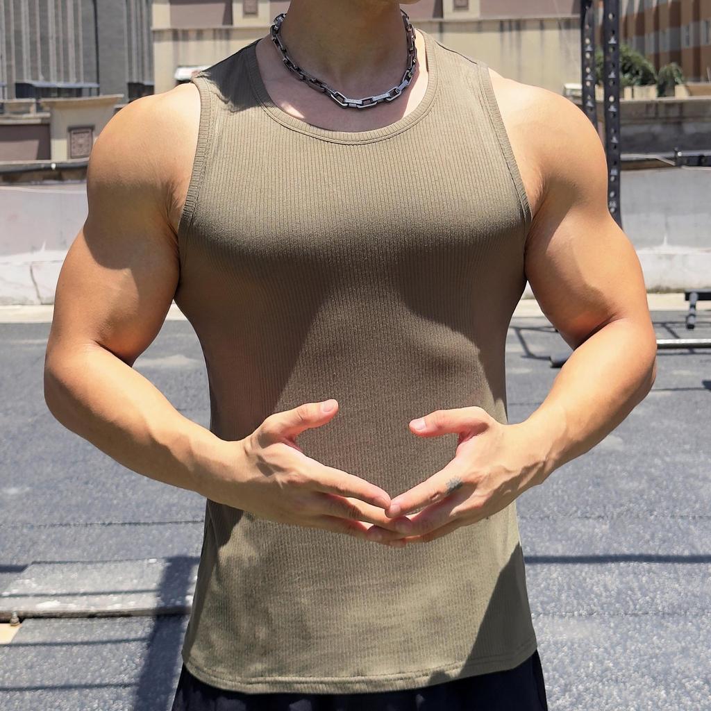 Herren Slim Fit Schnelltrocknendes Tanktop für Radfahren & Laufen