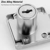 Zinc Alloy Drawer Lock Burglarproof Home Office Security Desk Wardrobe Cabinet Locker with 2 Keys