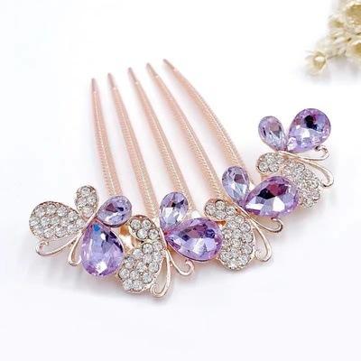 Fashion metal five-tooth comb hairpin updo holder bridal headpiece