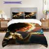 Alita Battle Angel Futuristic Warrior Three-piece set (1 * duvet cover + 2 * pillowcase, without core) 2D Flat Soft and comfortable